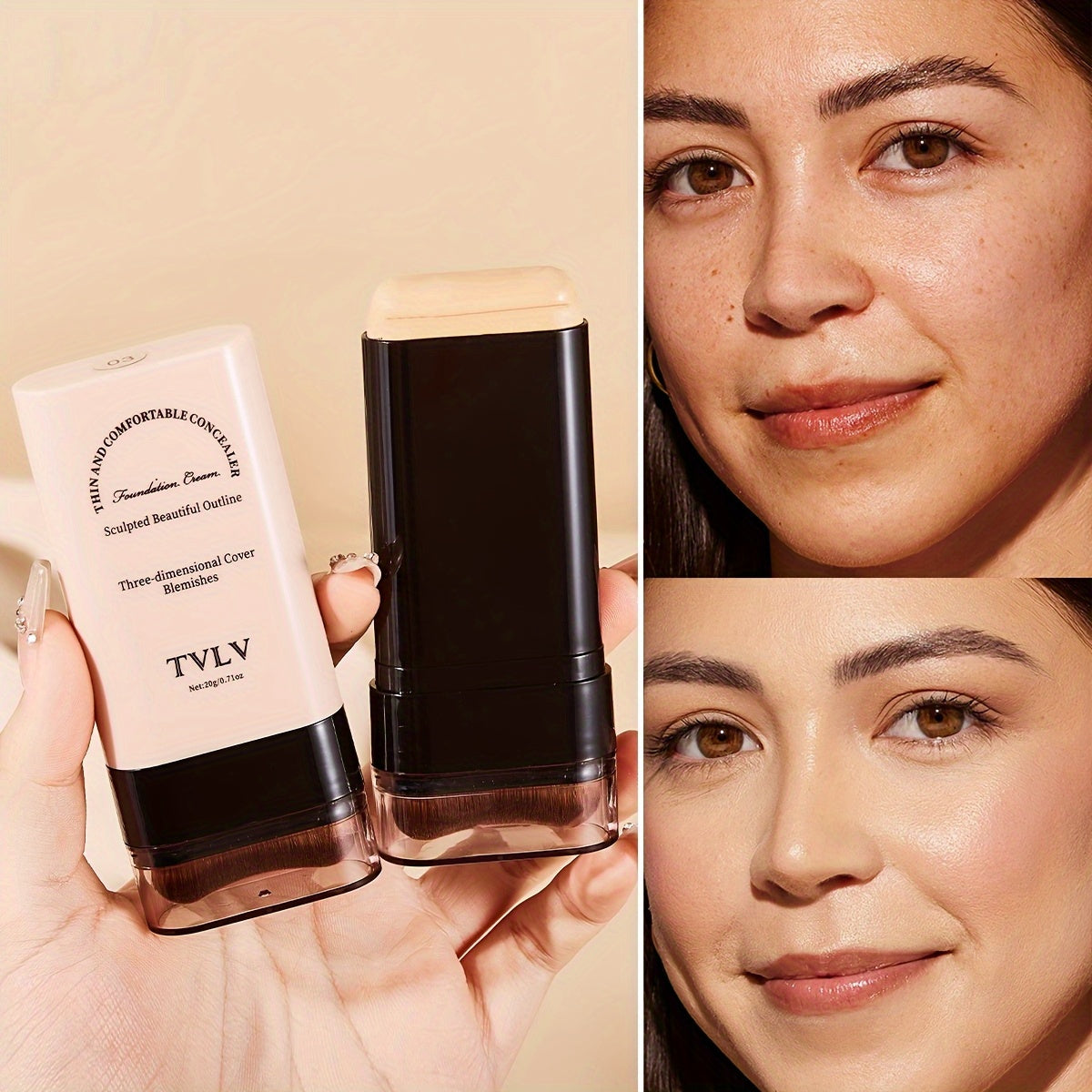 Barra de Maquillaje 2 en 1 (Base + Corrector)