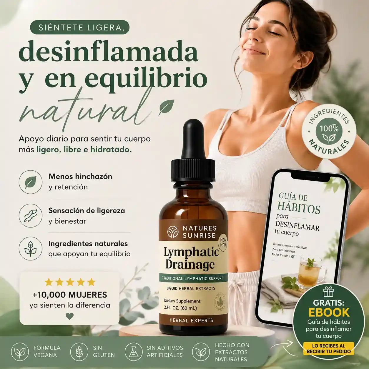 GOTAS DRENAJE LINFATICO | DRENA LA HINCHAZÓN DEL ROSTRO, ABDOMEN Y PIERNAS NATURALMENTE