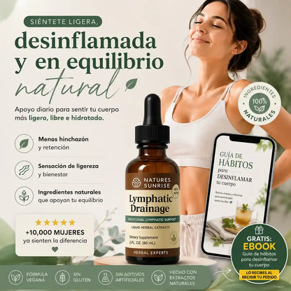 GOTAS DRENAJE LINFATICO | DRENA LA HINCHAZÓN DEL ROSTRO, ABDOMEN Y PIERNAS NATURALMENTE