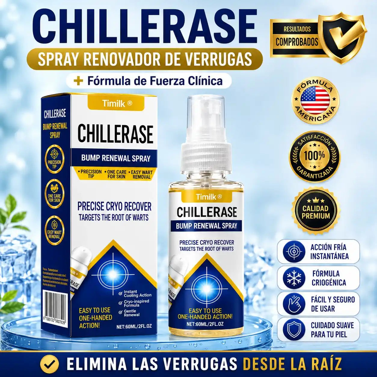 ChillErase Spray de Verrugas