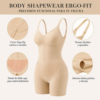 🤍 Enterizo Moldeador con Cierre Delantero | Invisible Bajo la Ropa